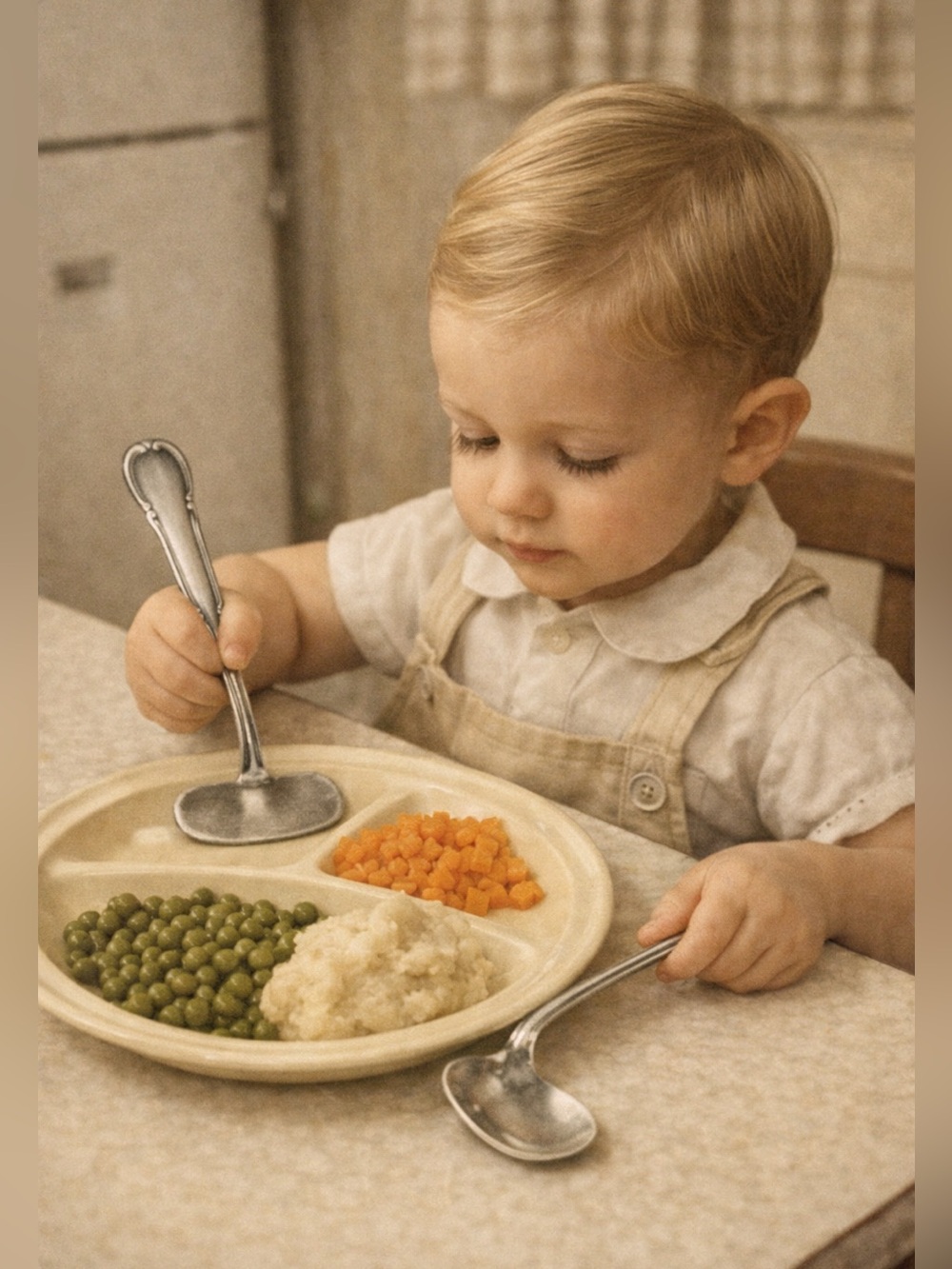 Vintage WMF Baby Spoon & Food Pusher — Silver-Plated German Set (1920s–1950s)